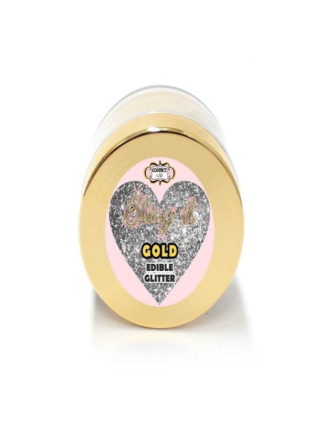 Confect Edible Gold Bling It Glitter | Fine Edible Dust for Cakes, Chocolates & Desserts | Food-Safe Shimmer Powder for Cake Decorating (15ml) - Image 4